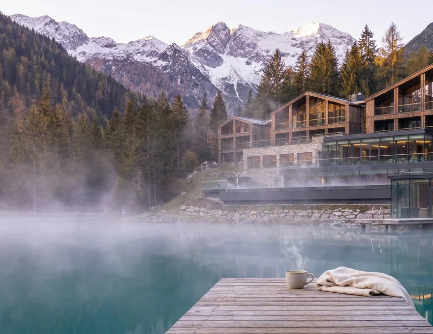 Formatbeispiel Hotelmotiv: Hotellerie · Hotel am Bergsee